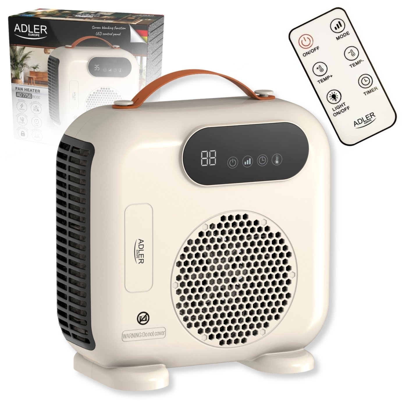 Adler AD 7756 Termowentylator led z pilotem