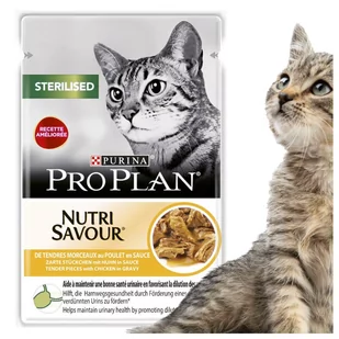 Purina Pro Plan karma mokra dla kota Cat STERILISED z kurczakiem w sosie 26x 85 g - Mokra karma dla kotów - miniaturka - grafika 1