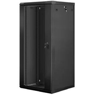 Lanberg Szafa 19" 27U, 600x600, czarny FLAT PACK WF01-6627-10B - Szafy rack - miniaturka - grafika 1