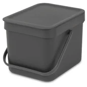 Kosze na śmieci - Brabantia Kosz na śmieci Sort&Go', szary , 6 l - miniaturka - grafika 1