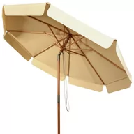 Parasole ogrodowe - Costway Regulowany parasol ogrodowy plażowy 300 cm OP70284BE - miniaturka - grafika 1
