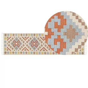 Dywan bawełniany kilim 80 x 300 cm wielokolorowy ATAN - Dywany - miniaturka - grafika 1