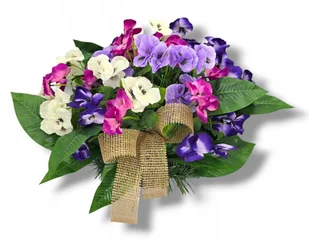 WIOSENNY STROIK NA CMENTARZ KWIATY NA GRÓB POMNIK Z OBCIĄŻENIEM BRATKI - Sztuczne kwiaty WIOSENNY STROIK NA CMENTARZ KWIATY NA GRÓB POMNIK Z OBCIĄŻENIEM BRATKI - Sztuczne kwiaty - miniaturka - grafika 1