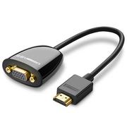 Adaptery i przejściówki - Ugreen Ugreen kabel przewód przejściówka adapter jednokierunkowy z HDMI (męski) do VGA (żeński) FHD czarny (MM105 40253) MM105 40253 - miniaturka - grafika 1