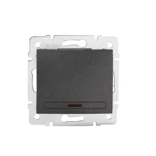 Kanlux Łącznik jednobiegunowy z LED DOMO 01-1110-241 gr 24901 - Wyłączniki światła i elektryczne - miniaturka - grafika 1