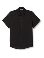 Bluzki damskie - Gerry Weber Damska bluzka z krótkim rękawem z krótkim rękawem, z krótkim rękawem, jednokolorowa, czarny, 40 - miniaturka - grafika 1