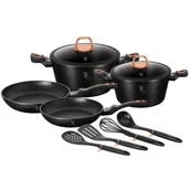 Zestawy garnków i patelni - Berlinger Haus Zestaw garnków Black Rose Collection BH/6149 10 elementów) - miniaturka - grafika 1