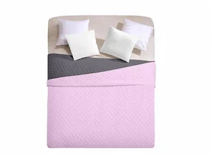 DecoKing Narzuta Axel - Różowo-Szary 260x280 cm - Narzuty - miniaturka - grafika 1