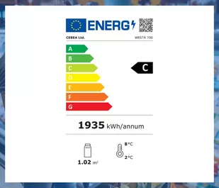 Szafa chłodnicza SCh-1/1 700 LUNA CEBEA - Szafy i witryny chłodnicze - miniaturka - grafika 3