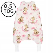 Śpiworki dla dzieci - LETNI Śpiworek z nogawkami 56-68 XS 0,5 TOG BAWEŁNA 100% PRODUKT POLSKI - miniaturka - grafika 1