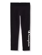 Legginsy - Champion Legginsy z regularnym logo dla dziewcząt i dziewcząt Legacy American Classics, Czarny, 5-6 lat - miniaturka - grafika 1