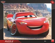 Puzzle - Puzzle ramkowe Zygzak McQueen Auta Cars 40 elementów - miniaturka - grafika 1
