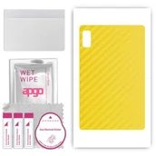 Akcesoria do tabletów i e-booków - folia naklejka skórka strukturalna na TYŁ do Lenovo Tab M9 WiFi - Carbon Żółty - apgo SKINS - miniaturka - grafika 1