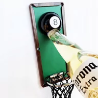 Korkociągi i otwieracze - OTWIERACZ DO PIWA LODÓWKĘ DREWNIANY Bilard Snooker - miniaturka - grafika 1