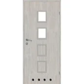 Drzwi wewnętrzne - Drzwi wewnętrzne 70P 2 / 4 tuleje dąb srebrny lakierowane aruba prawe - miniaturka - grafika 1