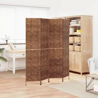 Parawany - vidaXL Parawan pokojowy 4-panelowy, brązowy, 163x180 cm, hiacynt wodny - miniaturka - grafika 1