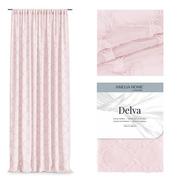 Firany - Firana DELVA kolor różowy haftowany motyw boho taśma taśma woal 140x270 ameliahome - SCURT/AH/DELVA/PLEAT/PINK/140X270 - miniaturka - grafika 1