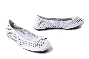 RIEKER 41489-80 white, baleriny damskie - Rieker - Baleriny - miniaturka - grafika 1