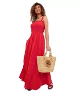 Sukienki - Joe Browns Damska sukienka maxi w kontrastowym kolorze z marszczoną talią, różowy, 34 - miniaturka - grafika 1