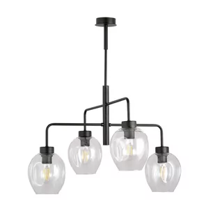 Emibig LUKKA 4 BLACK/TRANSPARENT 1164/4 lampa sufitowa żyrandol nowoczesny klosze 1164/4 - Lampy sufitowe - miniaturka - grafika 2