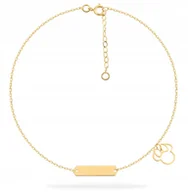 Biżuteria dla dzieci - ZŁOTA BRANSOLETKA DZIECIĘCA GRAWER MYSZKA 585 - miniaturka - grafika 1