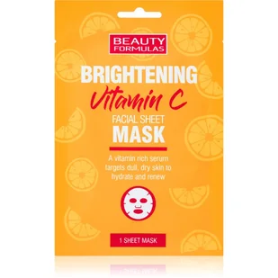 Beauty Formulas Brightening Vitamin C rozjaśniająca maska do twarzy z witaminą C - Maseczki do twarzy - miniaturka - grafika 1