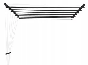 Suszarka Sufitowa Łazienka Balkon 7Pr/180Cm Czarna - Suszarki na ubrania Suszarka Sufitowa Łazienka Balkon 7Pr/180Cm Czarna - Suszarki na ubrania - miniaturka - grafika 1
