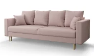 Sofy i kanapy - Różowa welurowa sofa rozkładana F7-B90 - miniaturka - grafika 1