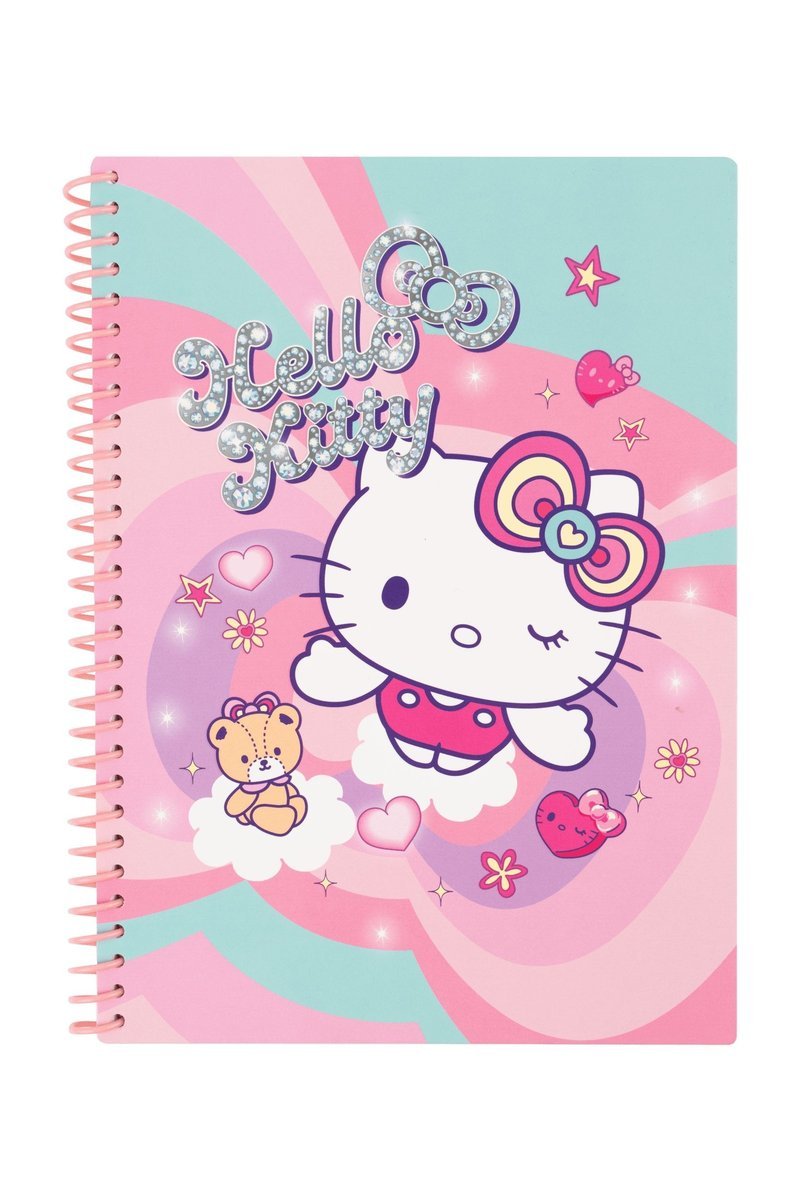 Kołobrulion B5 100k. kratka plastikowa spirala Hello Kitty pink wzór 3