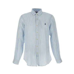 camicie casual uomo ralph lauren - cubdppcs-long sleeve-sport shirt - celeste - Koszule męskie - miniaturka - grafika 1