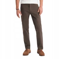 Spodnie męskie - Męskie spodnie chino REGULAR FIT - brązowe V3 OM-PACP-0184 S - miniaturka - grafika 1