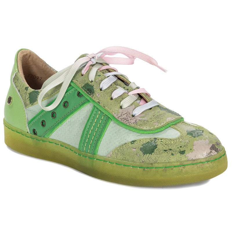 Maciejka Półbuty Damskie Skórzane Zielone-40