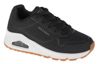 Buty dla dziewczynek - Skechers Uno Stand On Air 310024L-BLK dziewczęce sneakersy czarne - grafika 1