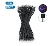 Lampy ogrodowe - Aigostar - LED Solarny łańcuch świąteczny 100xLED/8 funkcji 12m IP65 wielobarwny - miniaturka - grafika 1