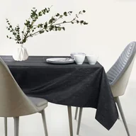 Obrusy i serwetki - AmeliaHome AmeliaHome - Obrus plamoodporny Czarny VESTA 150x150 cm - miniaturka - grafika 1