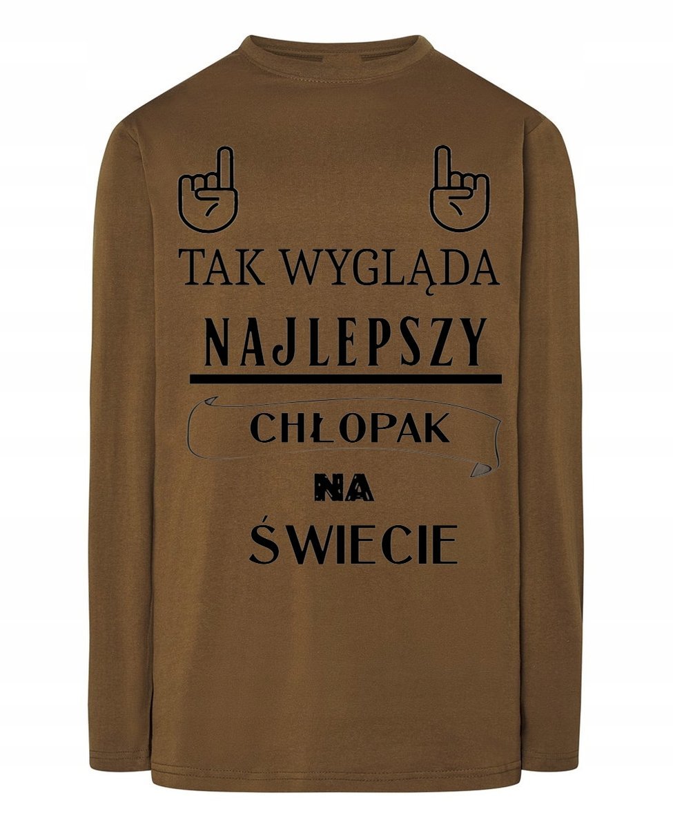 Longsleeve na Walentynki Najlepszy Chłopak r.XS