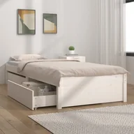 Łóżka - Lumarko Rama łóżka z szufladami, biała, 90x200 cm - miniaturka - grafika 1