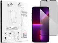 Szkła hartowane na telefon - moVear 2.5D MAX privacy - Prywatyzujące szkło hartowane do Apple iPhone 13 Pro Max (6.7") na Cały Ekran | antySpy, do etui, fullGlue, 9H - miniaturka - grafika 1