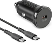Ładowarki samochodowe - SBS PD Car Charger 25W USB-C + USB-C Cable 1m - miniaturka - grafika 1