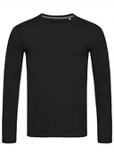 Koszulki męskie - Koszulka Męska Długi Rękaw ELASTIC Bawełna JAKOŚĆ STEDMAN 9620 CZARNA XXL - miniaturka - grafika 1