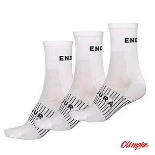 Skarpetki męskie - Skarpety Endura Coolmax Race Sock White (3 pary) - grafika 1