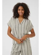 Bluzki damskie - Kaffe Bluzka "Milia" w kolorze czarno-miętowym - miniaturka - grafika 1