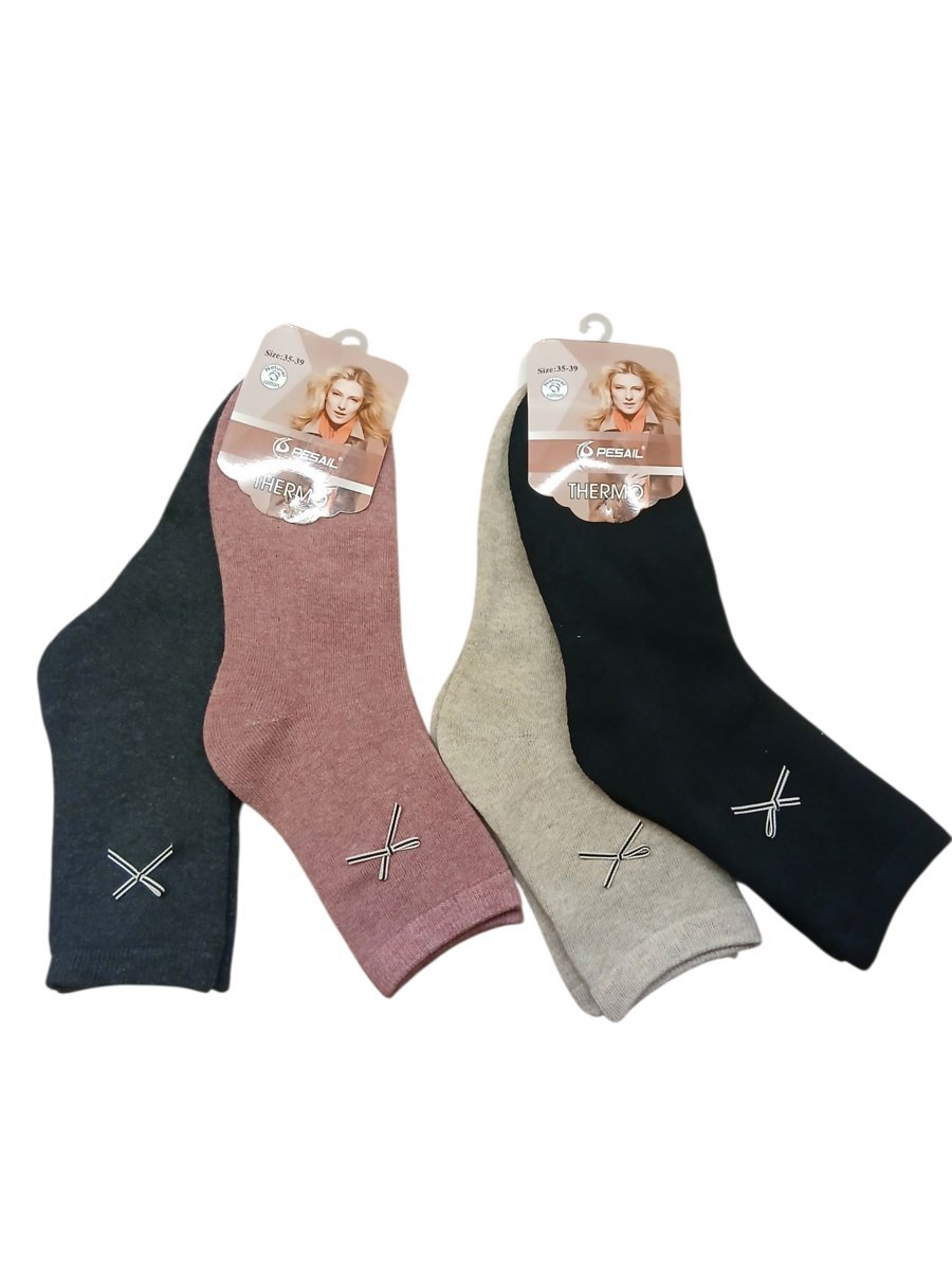 SKARPETY DAMSKIE BAWEŁNIANE TERMO ROZMIAR 35-39 4 PARY