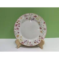 Talerze - Talerz deserowy Lea 19 cm kwiaty biały - miniaturka - grafika 1