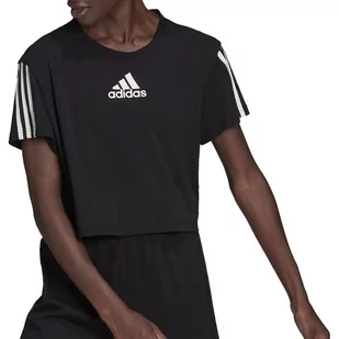 Koszulka adidas Aeroready Made For Training Crop Sport Tee HA1192 - czarna - Koszulki sportowe damskie - miniaturka - grafika 1