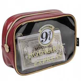 Harry Potter Hogwart- Zestaw 2 kosmetyczek podróżnych, czerwona kosmetyczka i saszetka - Kosmetyczki, organizery i kuferki - miniaturka - grafika 1