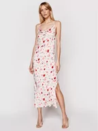Sukienki - Samse Samse Sukienka letnia Apples Ml F21100108 Różowy Slim Fit - miniaturka - grafika 1