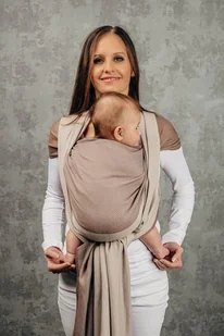 LennyLamb Chusta tkana LennyLamb - Jodełka Baby Caffe Late 6 4.6 m. - Chusty do noszenia dzieci - miniaturka - grafika 1
