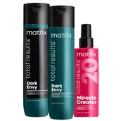 Zestawy kosmetyków damskich - Matrix Dark Envy, zestaw neutralizujący czerwone odcienie + Miracle Creator 20w1, 300ml + 300ml + 190ml - miniaturka - grafika 1
