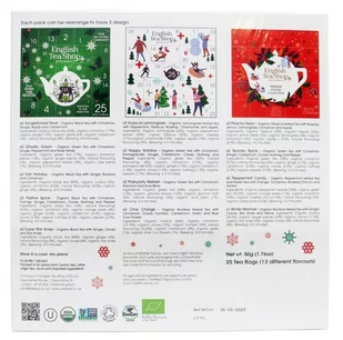 BIO Kalendarz adwentowy English Tea Shop Green Puzzle 25x2g - Herbata - miniaturka - grafika 3